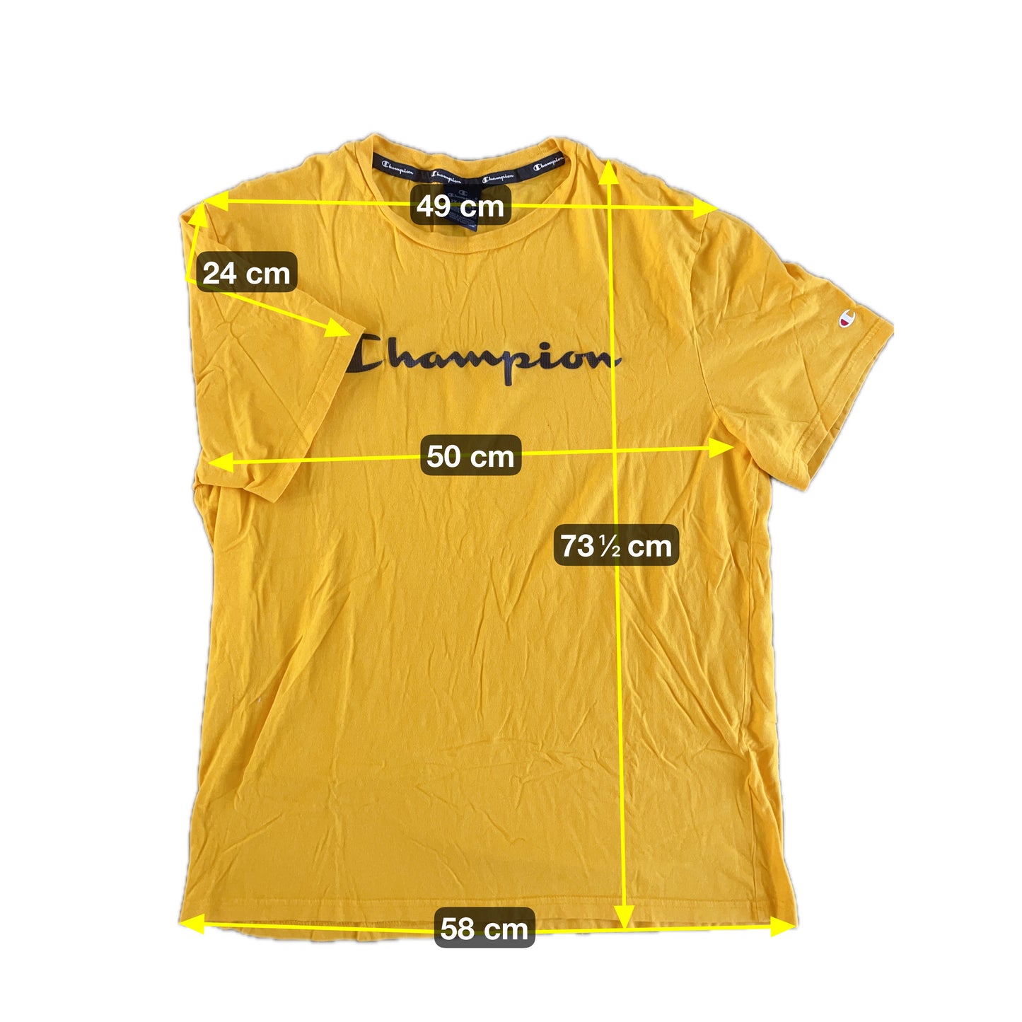 Champion Herren T-Shirt Gr XXL Farbe gelb