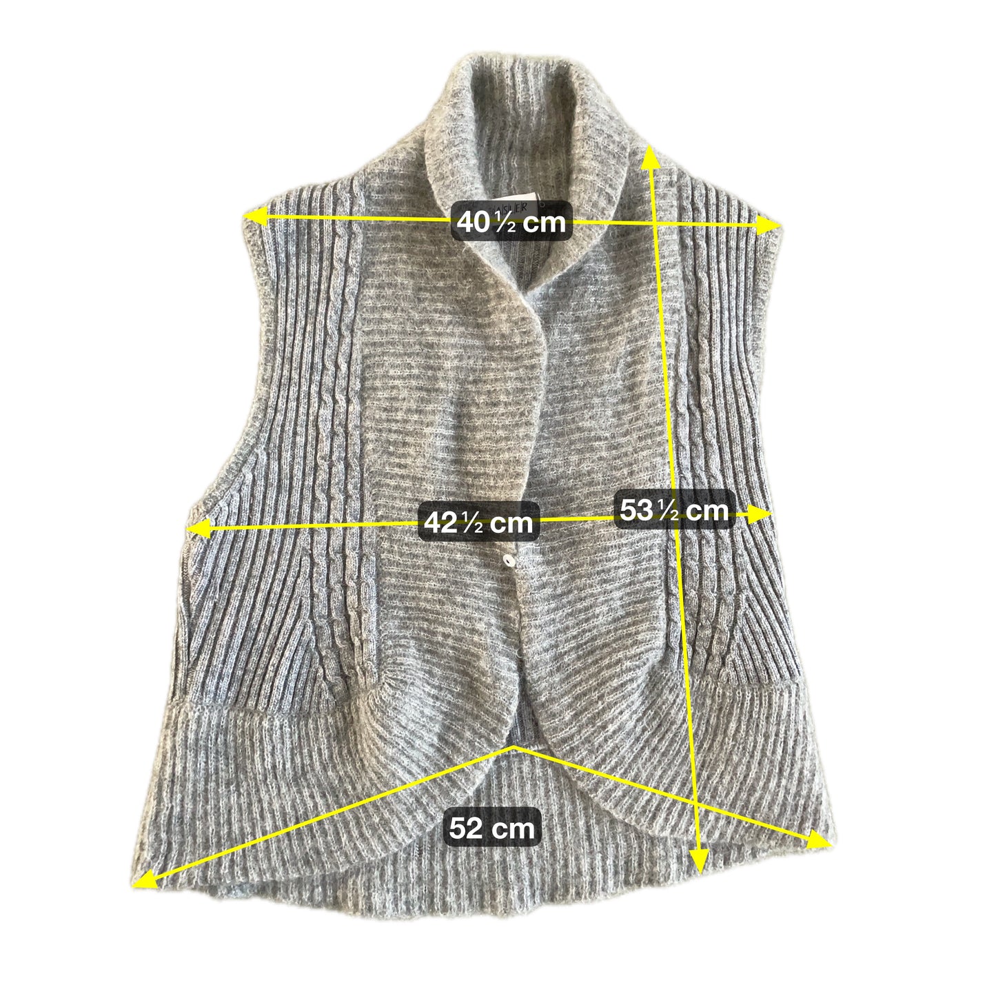 Basler Damen Weste aus Wolle und Kaschmir Gr M Farbe grau