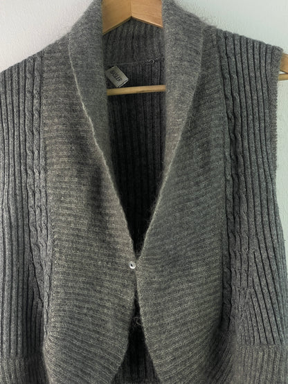 Basler Damen Weste aus Wolle und Kaschmir Gr M Farbe grau