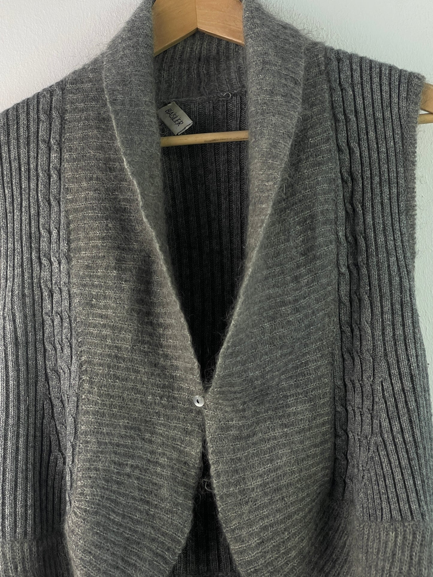 Basler Damen Weste aus Wolle und Kaschmir Gr M Farbe grau