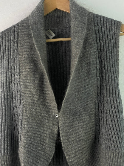 Basler Damen Weste aus Wolle und Kaschmir Gr M Farbe grau