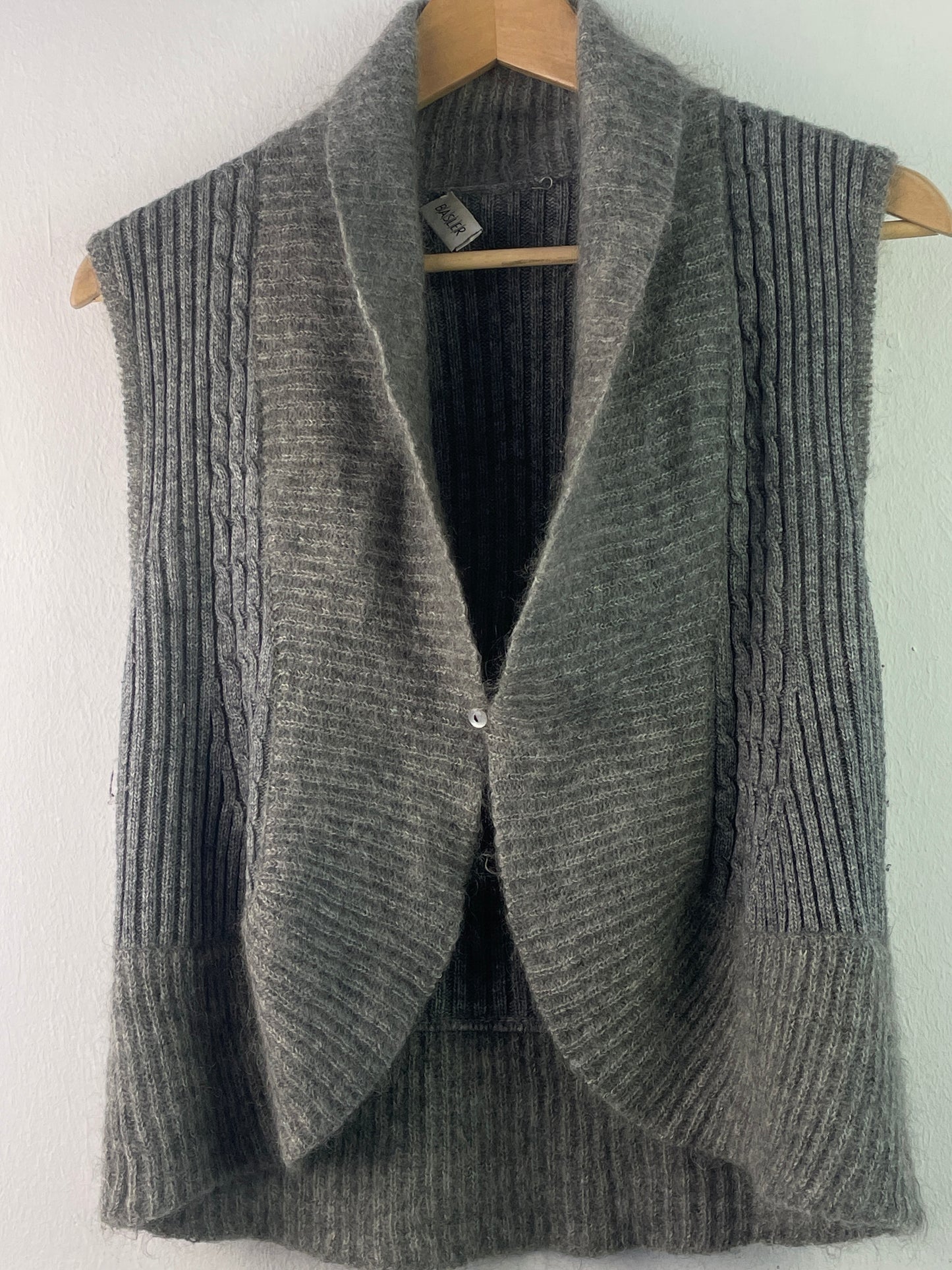 Basler Damen Weste aus Wolle und Kaschmir Gr M Farbe grau