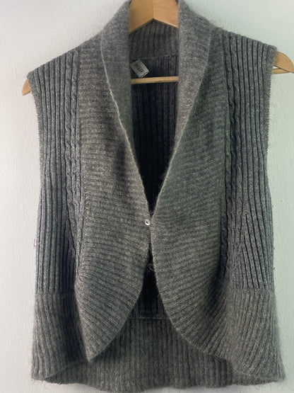 Basler Damen Weste aus Wolle und Kaschmir Gr M Farbe grau