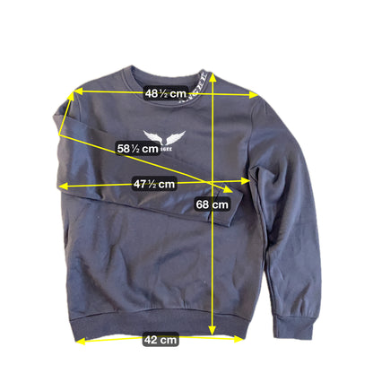 Shein Herren Pullover mit Aufdruck Gr S Farbe schwarz