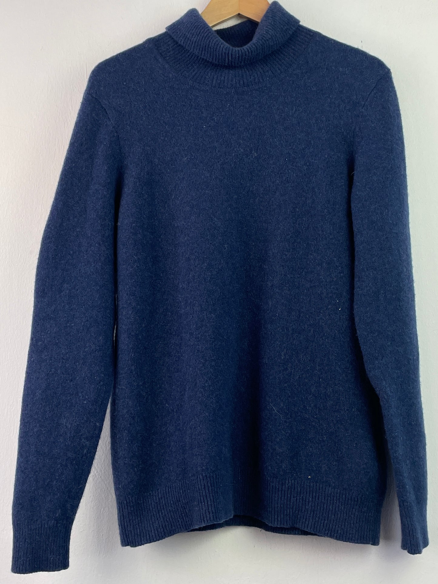 Uniqlo Herren Pullover aus 100% Lana Wolle Gr L Farbe marineblau