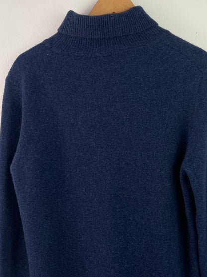 Uniqlo Herren Pullover aus 100% Lana Wolle Gr L Farbe marineblau