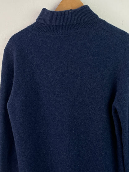 Uniqlo Herren Pullover aus 100% Lana Wolle Gr L Farbe marineblau
