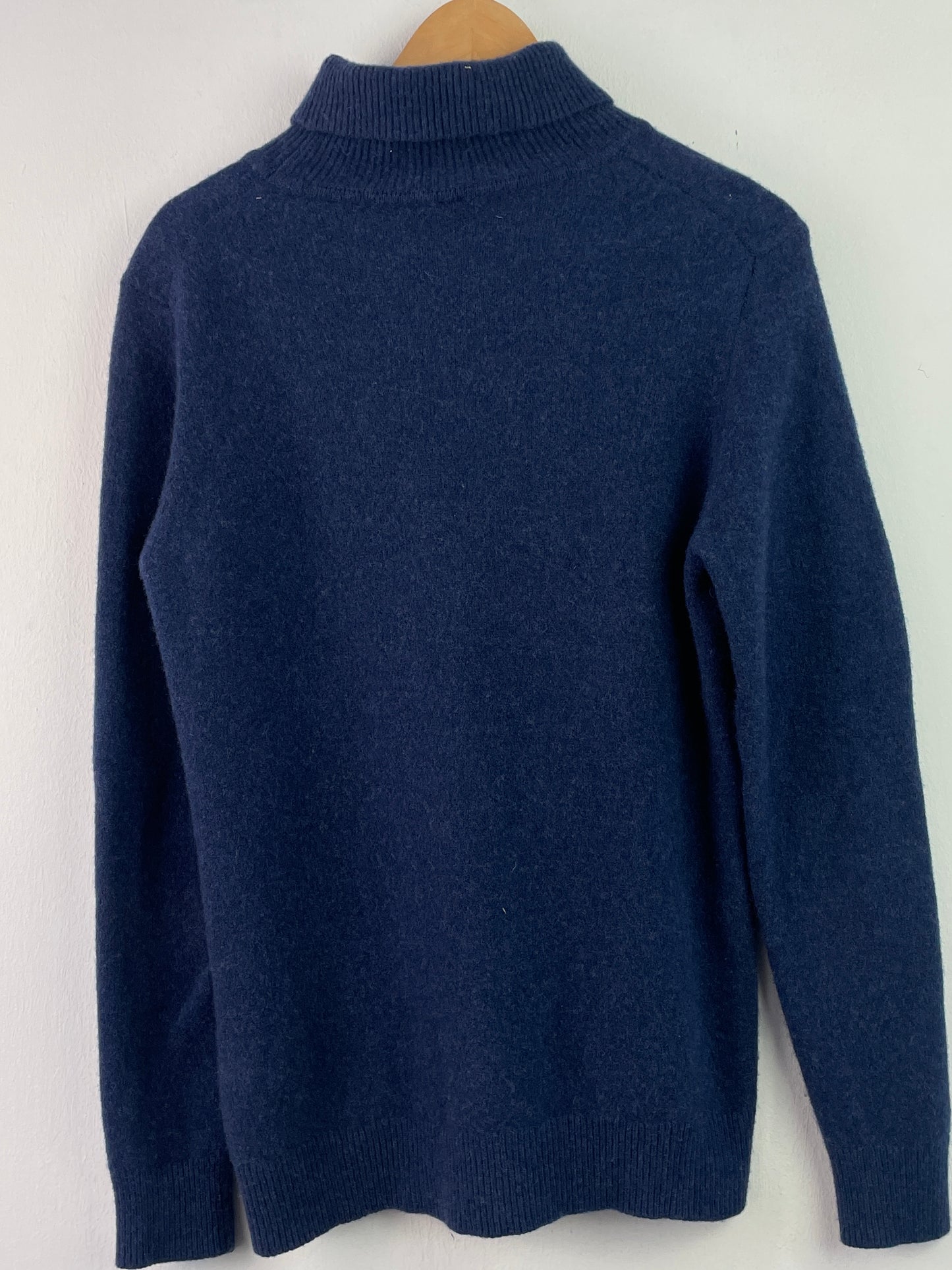 Uniqlo Herren Pullover aus 100% Lana Wolle Gr L Farbe marineblau
