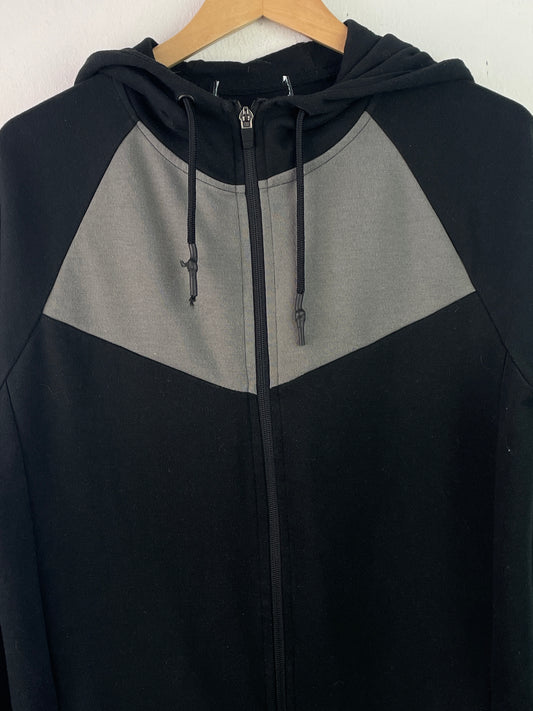 Vintage Herren Jacke mit Kapuze Gr L Farbe schwarz grau