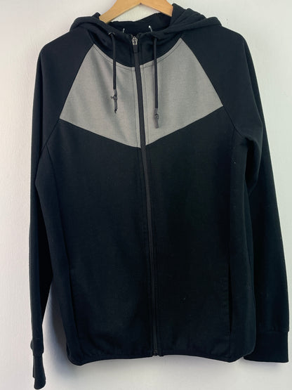 Vintage Herren Jacke mit Kapuze Gr L Farbe schwarz grau