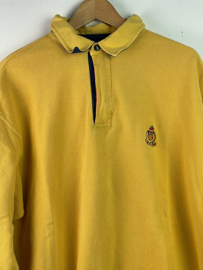 Toda Man Herren Pullover mit besticktem Logo Gr L Farbe gelb