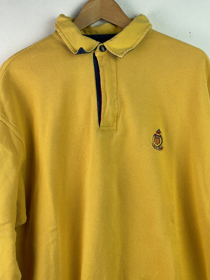 Toda Man Herren Pullover mit besticktem Logo Gr L Farbe gelb