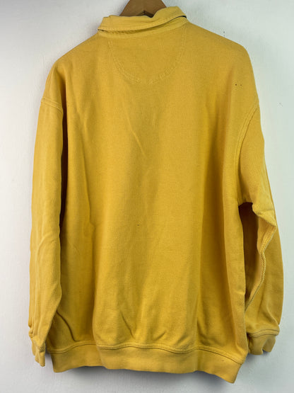 Toda Man Herren Pullover mit besticktem Logo Gr L Farbe gelb