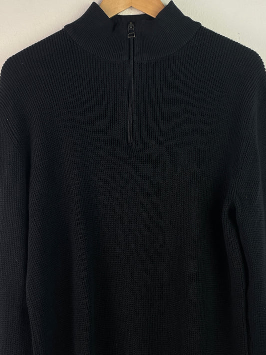Esprit Herren Pullover mit Reisverschluss Gr XL Farbe schwarz