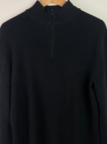 Esprit Herren Pullover mit Reisverschluss Gr XL Farbe schwarz