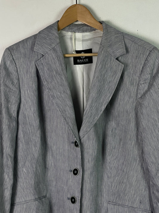 Bauer Damen Sakko aus Leinen Gr XXL Farbe grau