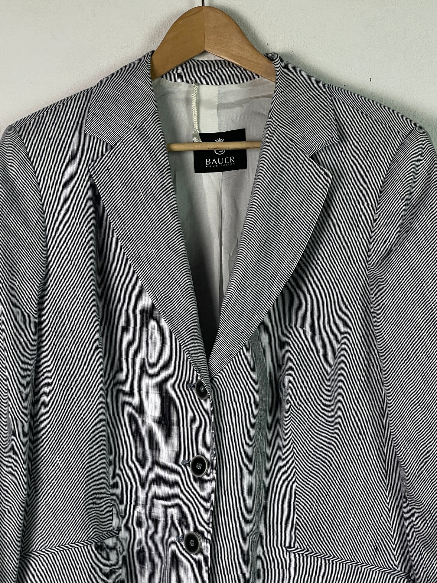 Bauer Damen Sakko aus Leinen Gr XXL Farbe grau