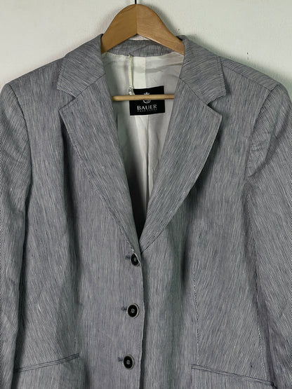 Bauer Damen Sakko aus Leinen Gr XXL Farbe grau