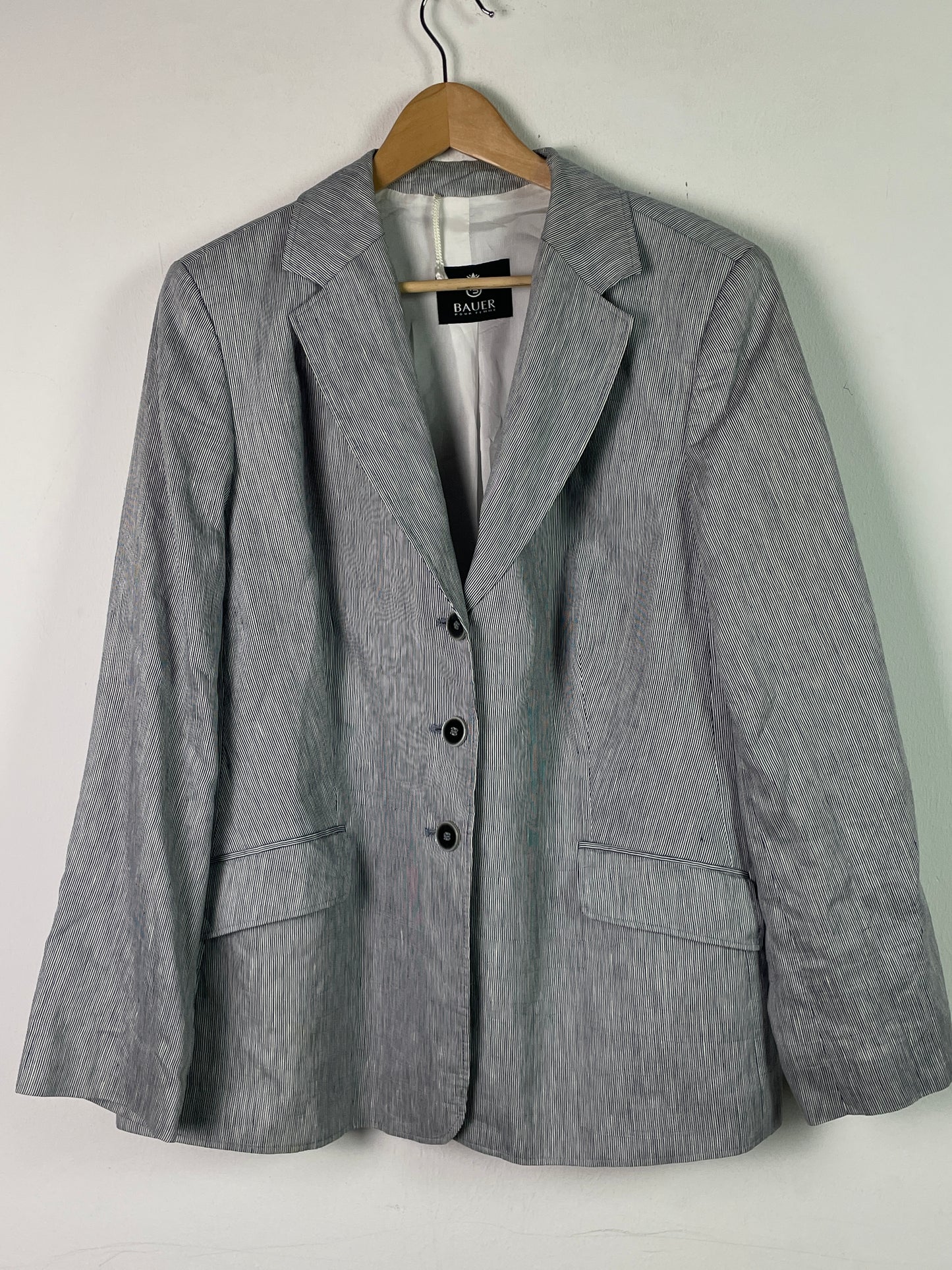 Bauer Damen Sakko aus Leinen Gr XXL Farbe grau