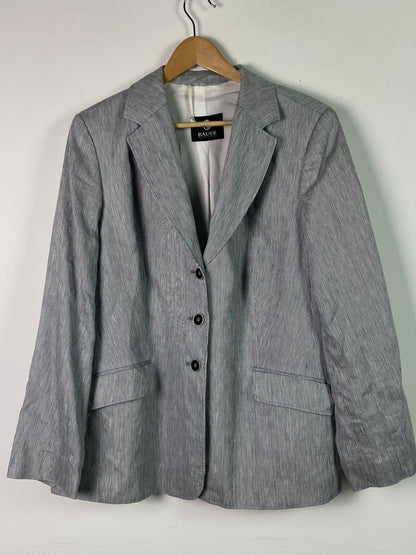 Bauer Damen Sakko aus Leinen Gr XXL Farbe grau