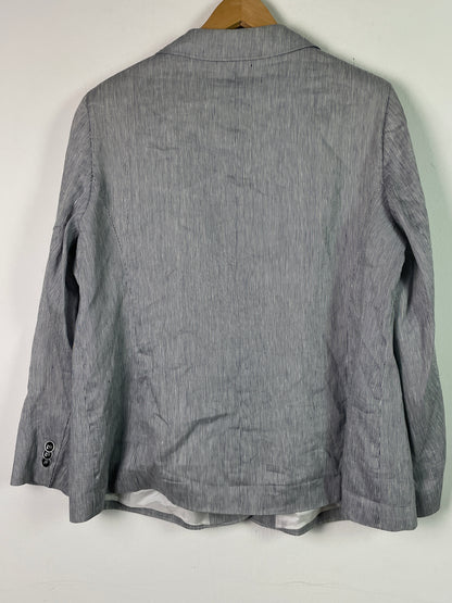 Bauer Damen Sakko aus Leinen Gr XXL Farbe grau