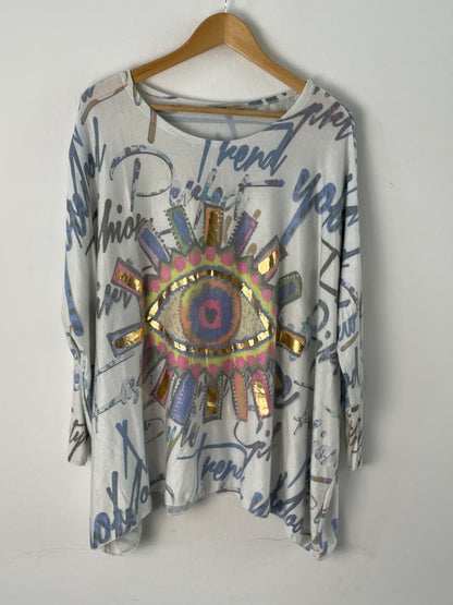 Damen Pullover Gr L in Weiß