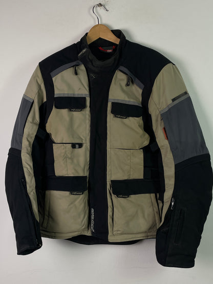 Apro Herren Biker Jacke Motorrad Jacke Gr XL Farbe beige schwarz