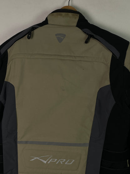 Apro Herren Biker Jacke Motorrad Jacke Gr XL Farbe beige schwarz