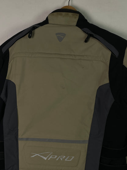 Apro Herren Biker Jacke Motorrad Jacke Gr XL Farbe beige schwarz