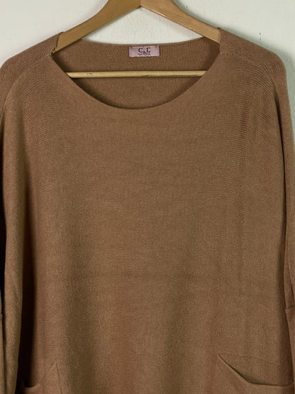 C&L Damen Pullover Gr XXL Farbe brau