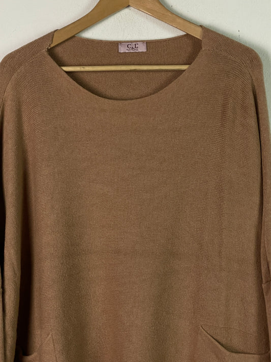 C&L Damen Pullover Gr XXL Farbe brau