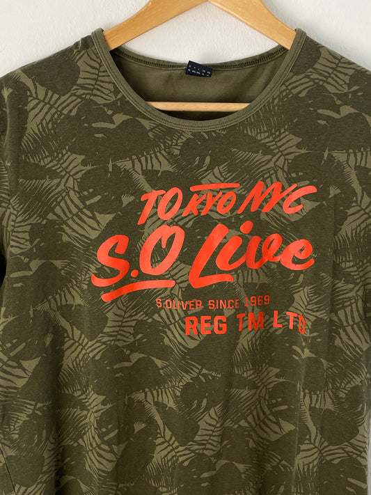 S. Oliver Herren T-Shirt Gr. XL Farbe Olivgrün