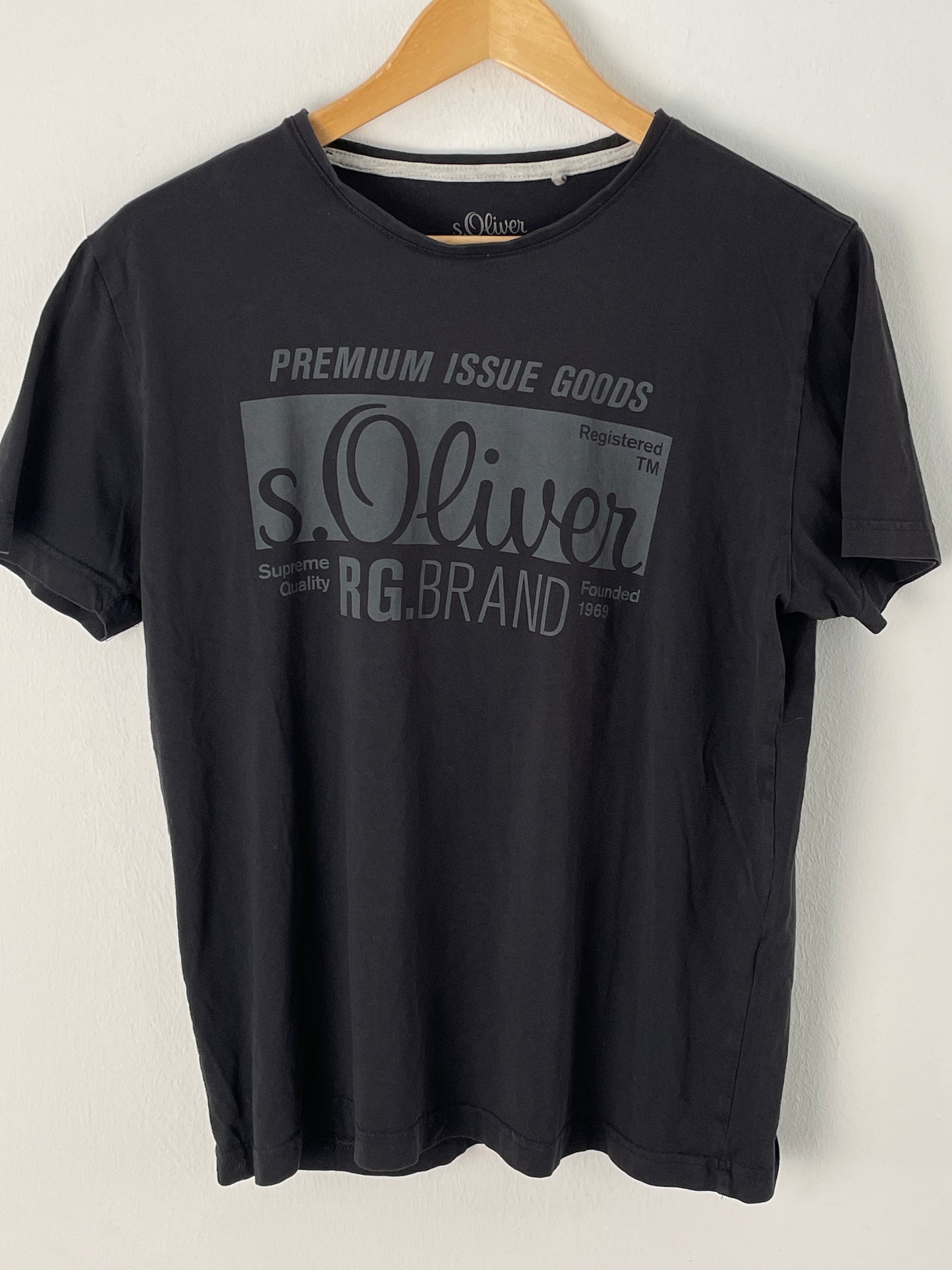 S. Oliver Herren T-Shirt Gr. S Farbe Schwarz