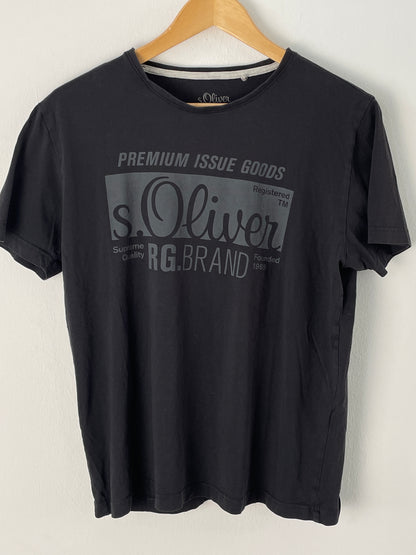 S. Oliver Herren T-Shirt Gr. S Farbe Schwarz