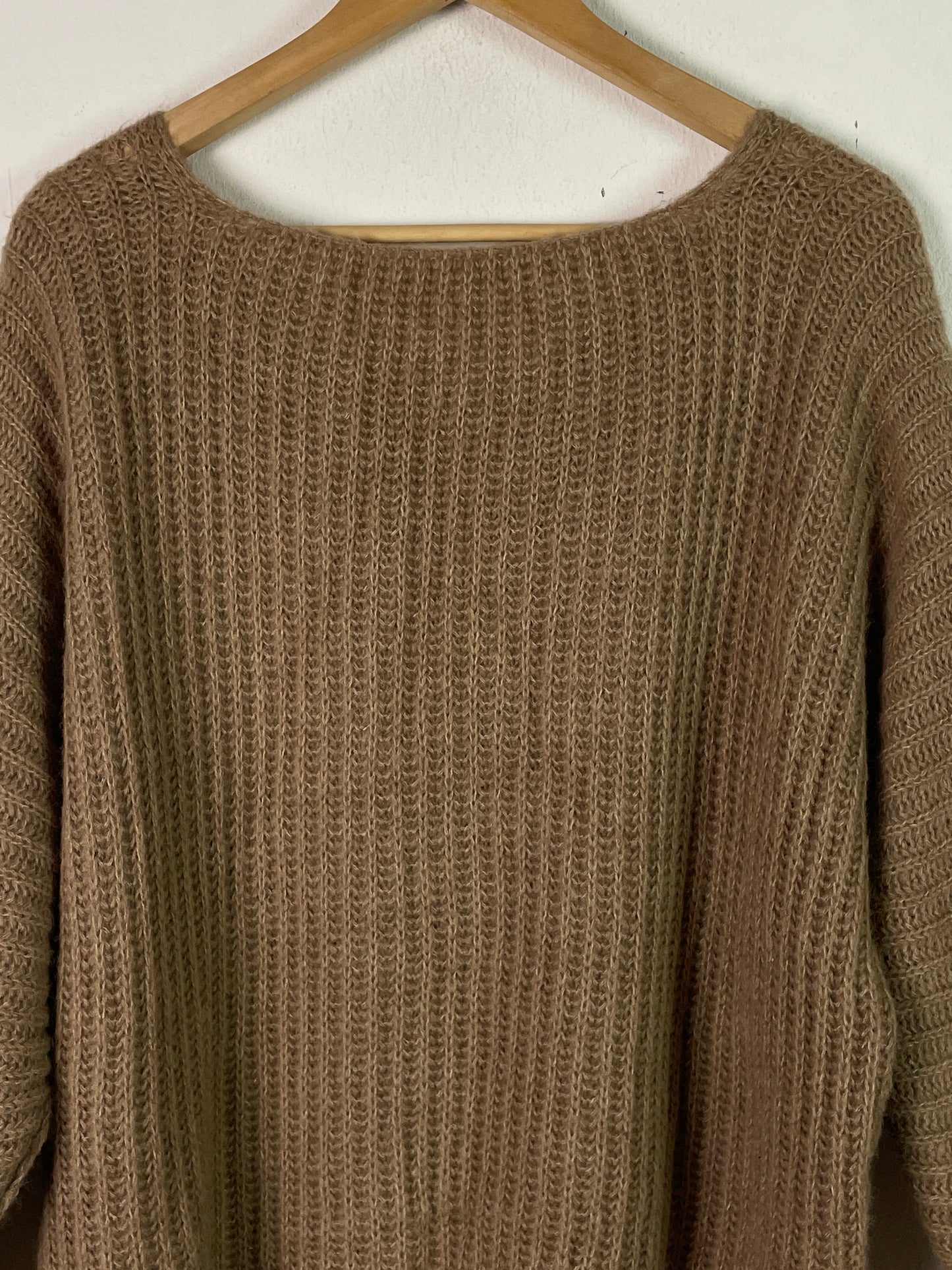 Vintage Damen Strickpullover Gr L Farbe braun