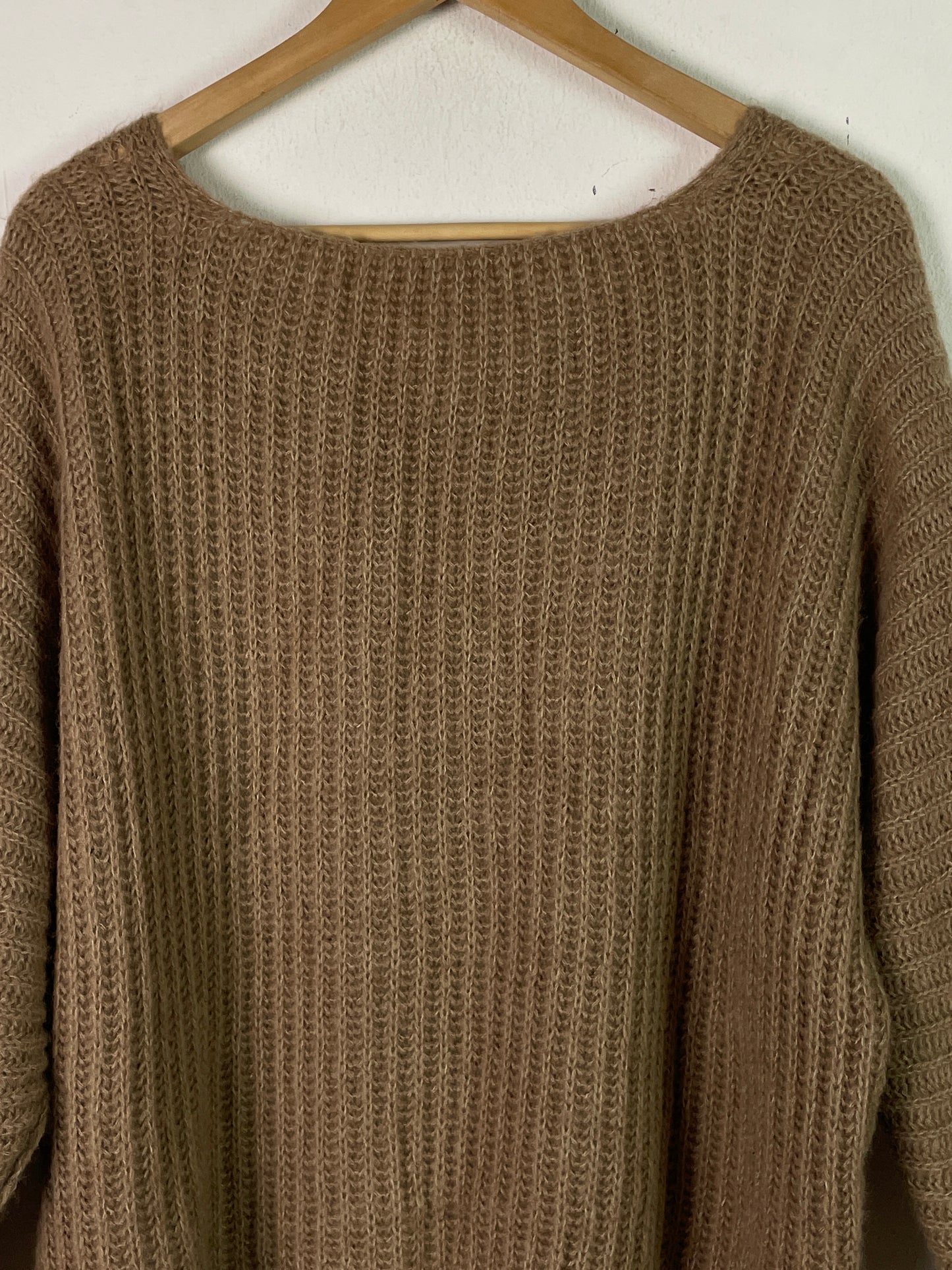 Vintage Damen Strickpullover Gr L Farbe braun