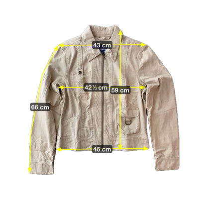 Mexx Damen Jacke im Bikerstil Gr L Farbe beige