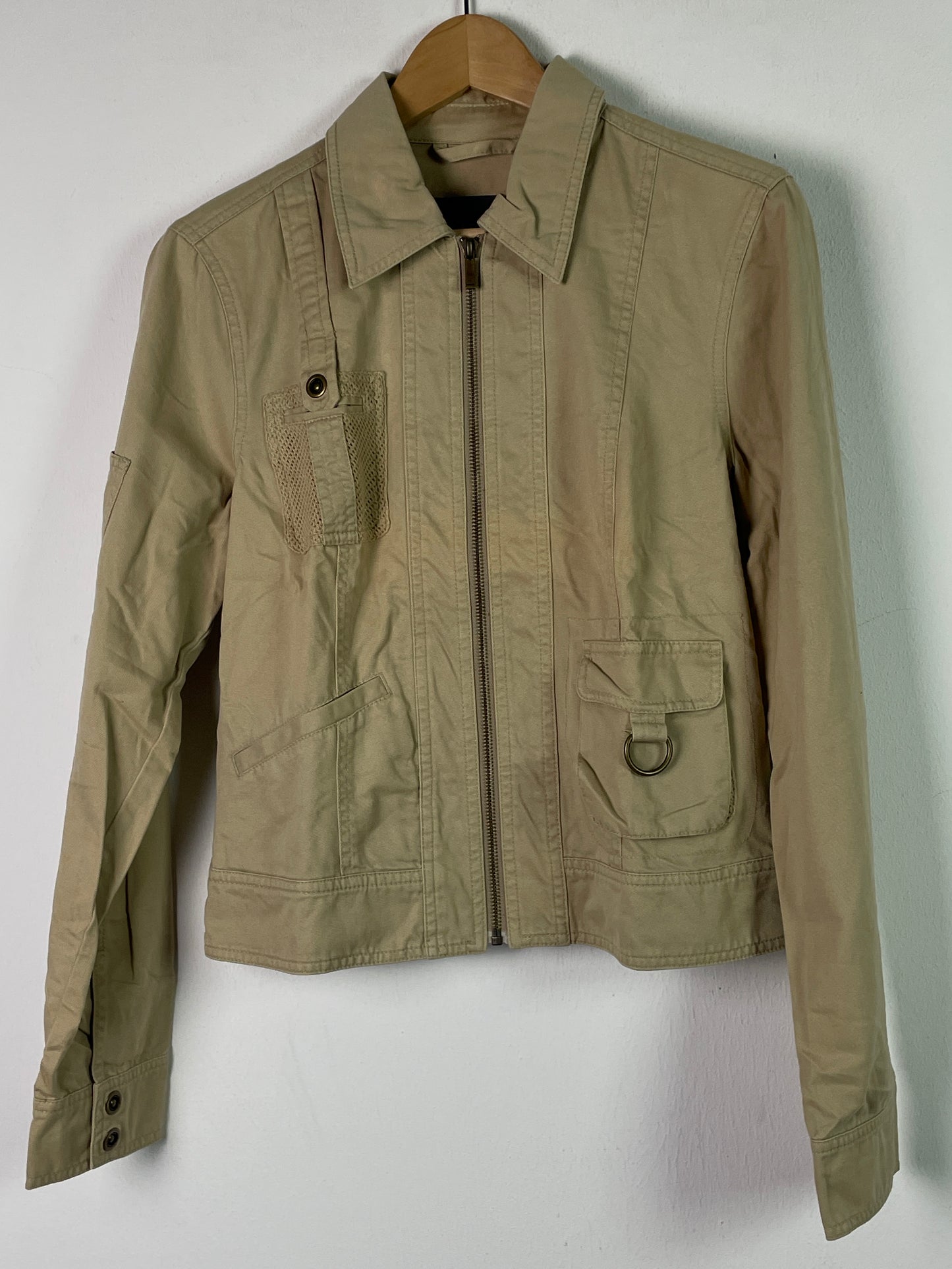 Mexx Damen Jacke im Bikerstil Gr L Farbe beige