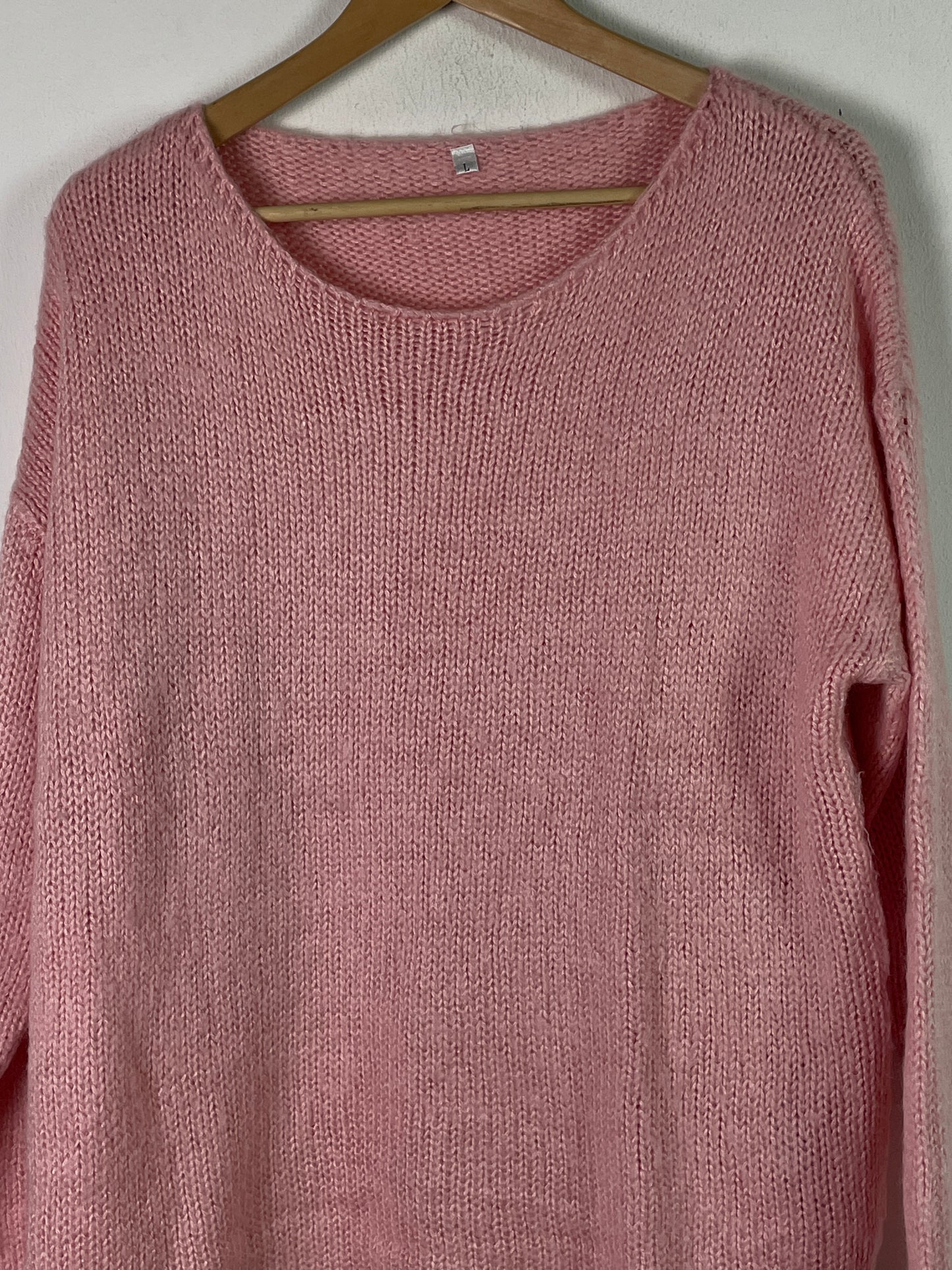Vintage Damen Strickpullover Gr L Farbe rosa