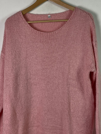 Vintage Damen Strickpullover Gr L Farbe rosa