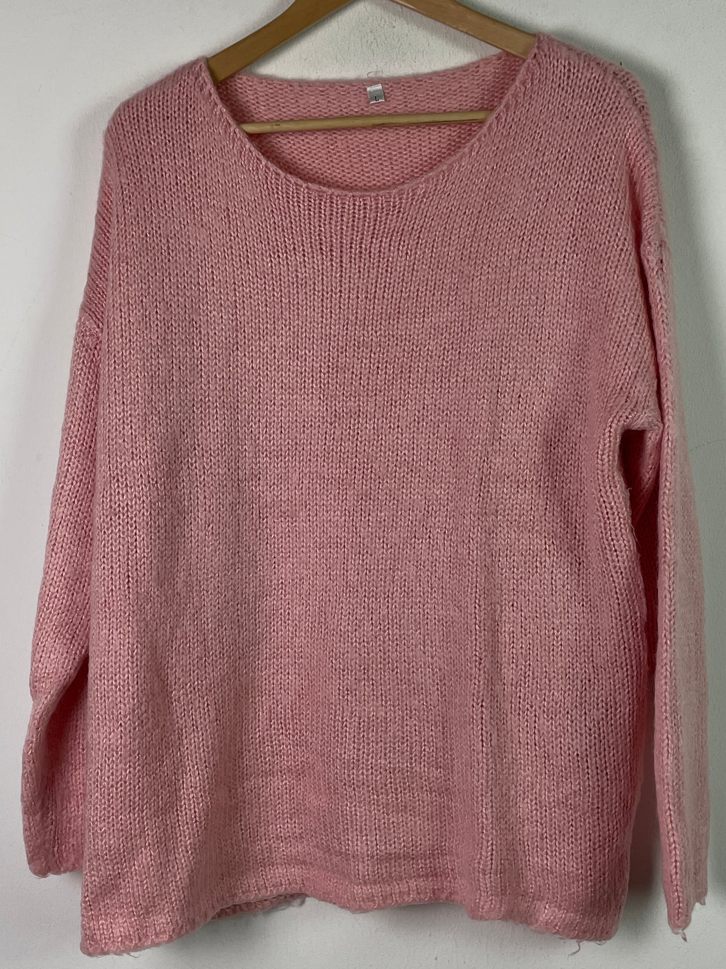 Vintage Damen Strickpullover Gr L Farbe rosa