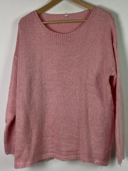 Vintage Damen Strickpullover Gr L Farbe rosa