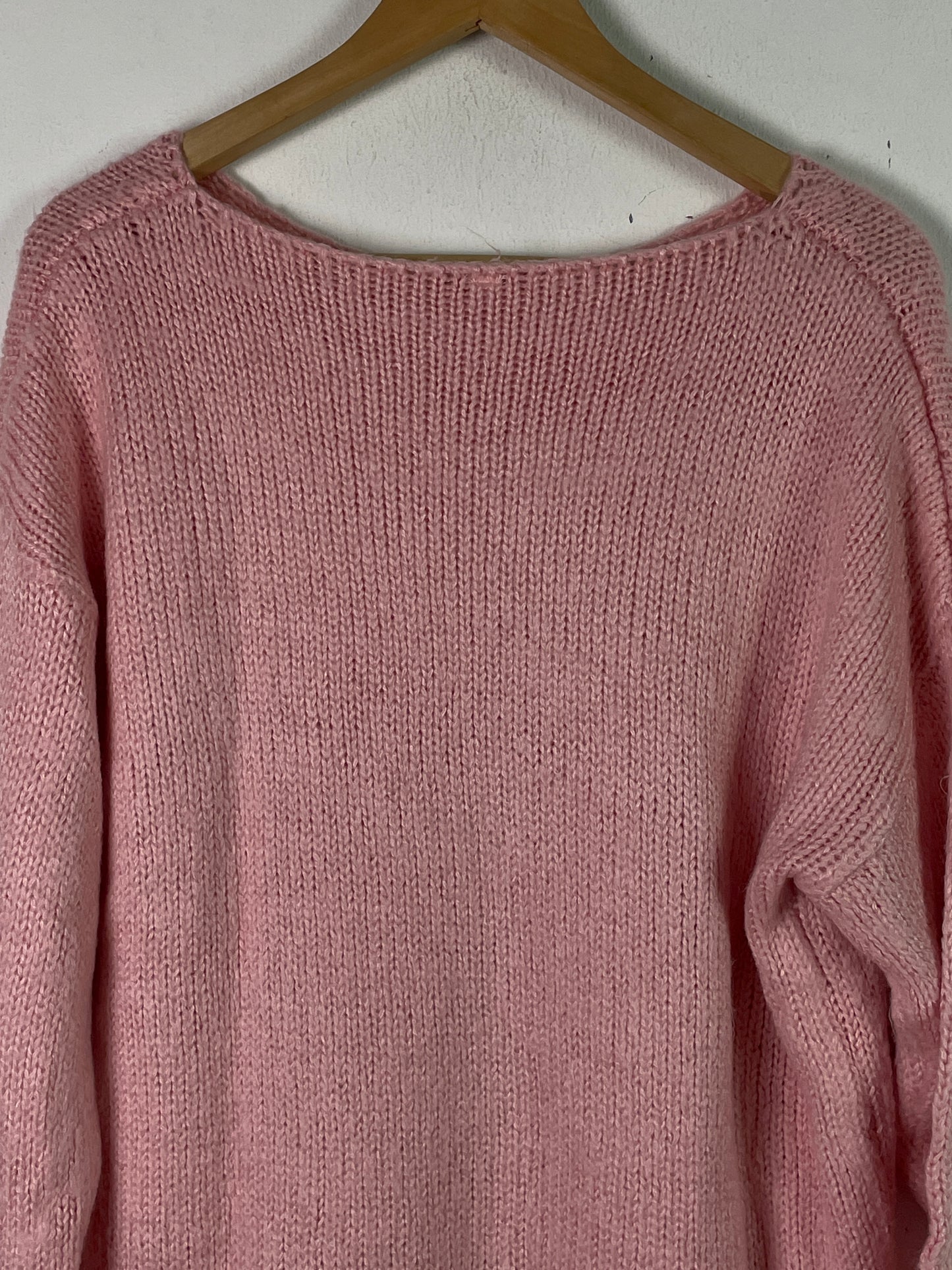 Vintage Damen Strickpullover Gr L Farbe rosa