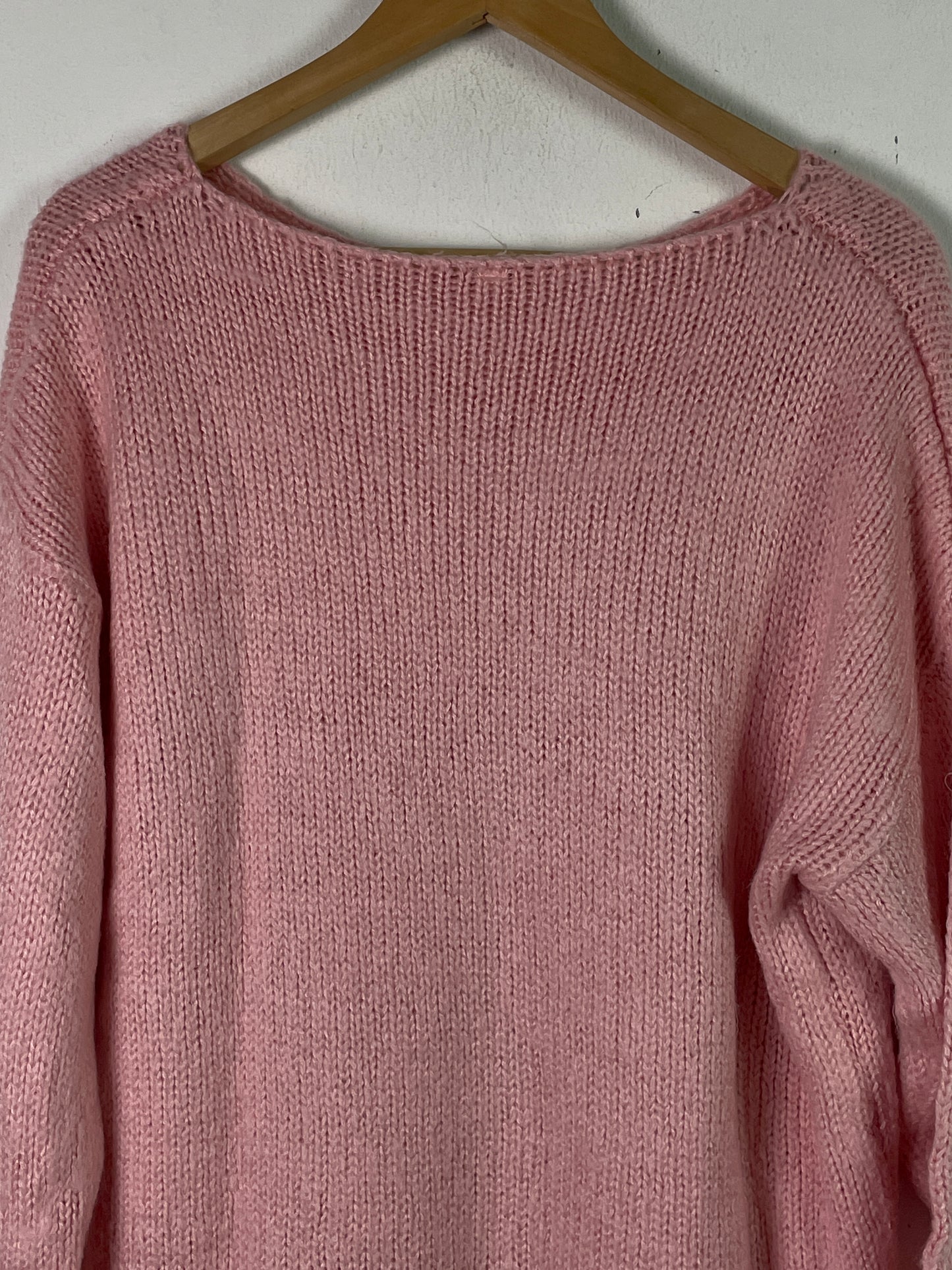 Vintage Damen Strickpullover Gr L Farbe rosa