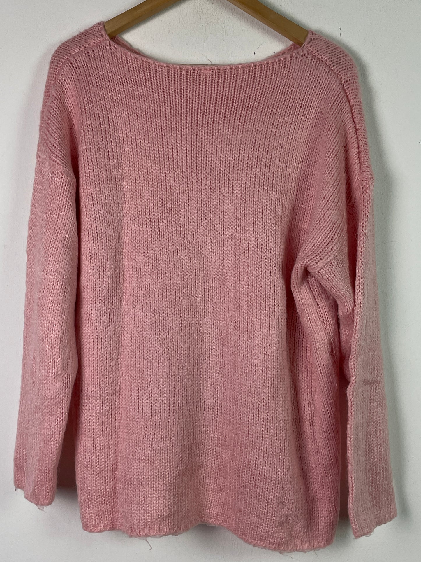 Vintage Damen Strickpullover Gr L Farbe rosa