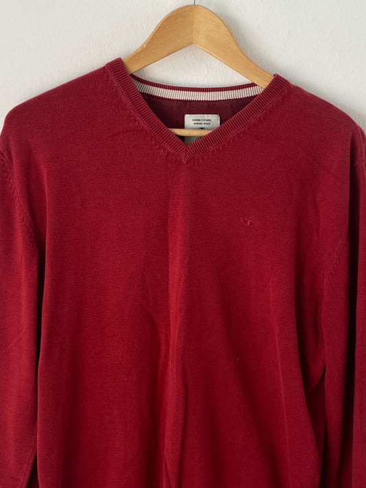 Tom Tailor Herren Pullover Gr L Farbe rot