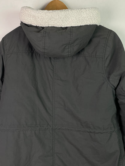 Desires Damen Winter Jacke mit Faux Fell Kaputze Gr L Farbe grau