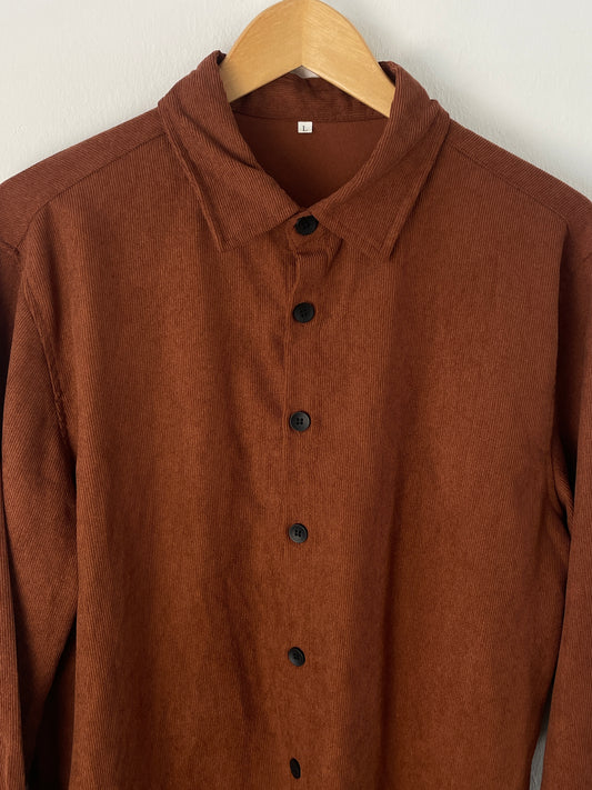 Vintage Herren Hemd Gr L Farbe Braun
