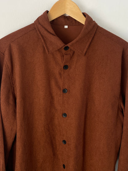Vintage Herren Hemd Gr L Farbe Braun