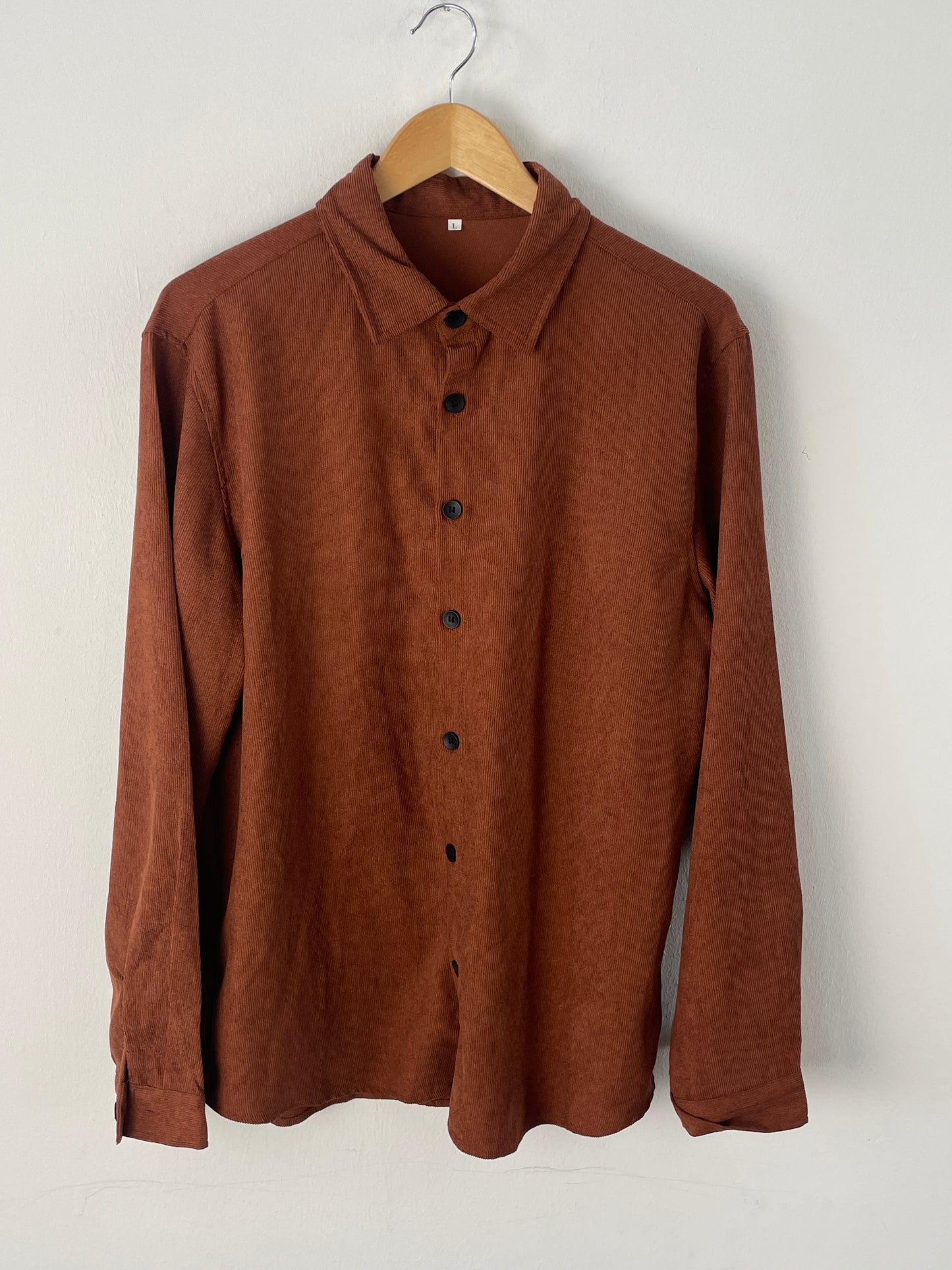 Vintage Herren Hemd Gr L Farbe Braun